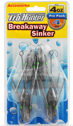 Pro Hunter Breakaway Sinkers 4oz (4 per pack)