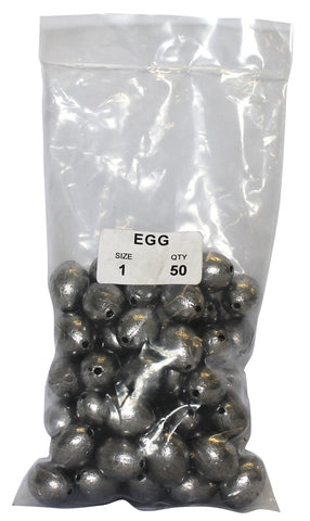 Egg Sinker Bulk Pack 1oz (50 per pack)