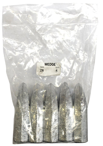 Wedge Sinker Bulk Pack 28oz (5 per pack)