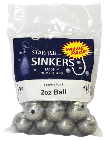 Starfish Ball Sinker Value Pack 2oz (18 per pack)
