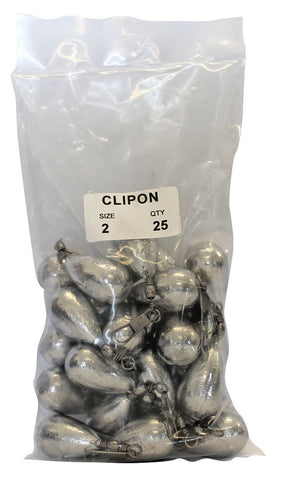 Clipon Sinker Bulk Pack 2oz (25 per pack)