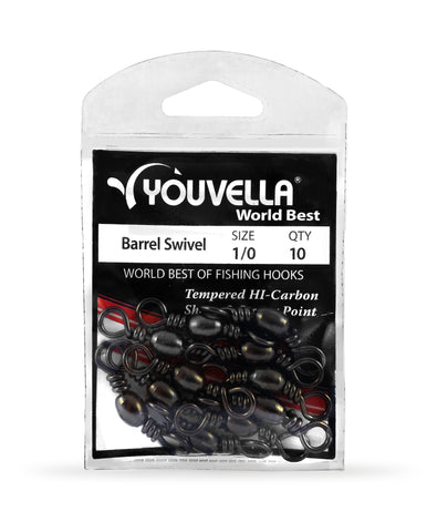 Youvella Barrel Swivel 1/0 (10 per pack)