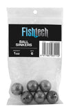 Fishtech Ball Sinkers 1oz (6 per pack)