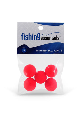 Fishtech 18mm Red Ball Float (5 pack)