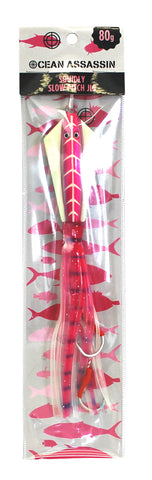 Ocean Assassin Squidly Slow Pitch Jig - Pink 80g