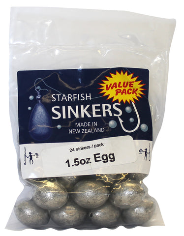 Starfish Egg Sinker Value Pack 1.5oz (24 per pack)