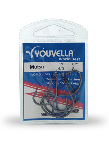 Youvella Mutsu 4/0 Hooks (8 per pack)